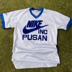 Nike White and Blue Men's Jersey